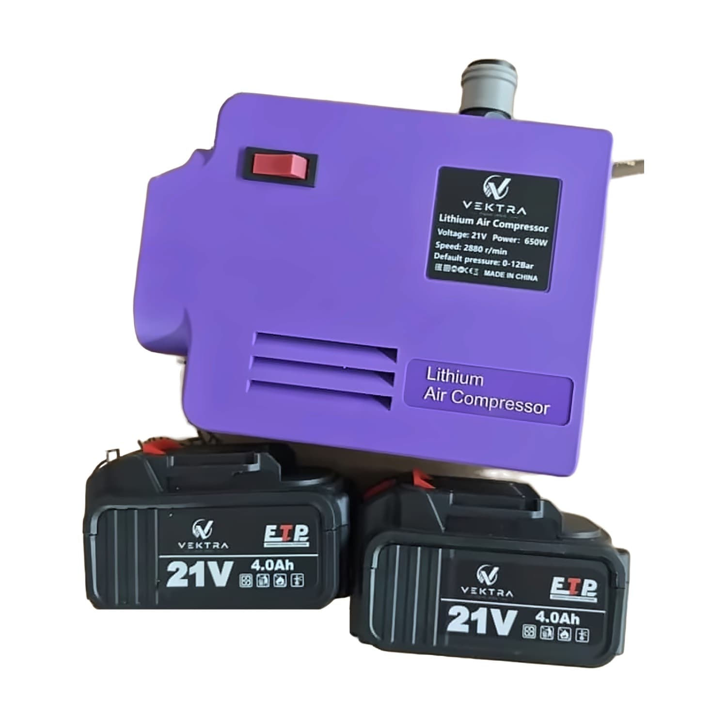 Compresseur d'air sans fil VEKTRA lithium 21V 650W